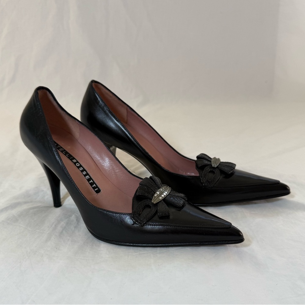Elegant Black Heels by Fratelli Rossetti Size 8